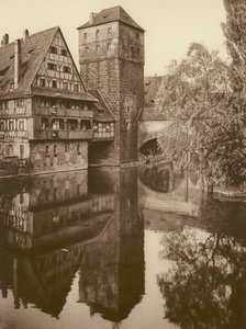 Nurnberg, Der Henkersteg; Nuremberg, El "Henkersteg" (foto b/n) de Kurt Hielscher