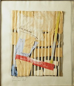 Verde y rojo Collage por Kurt Schwitters (1887-1948) 1947 Colección Privada de Kurt Schwitters