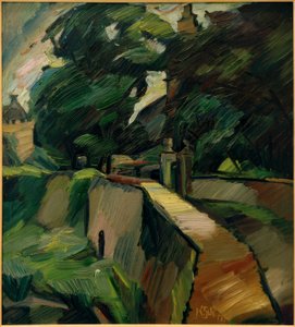 Paisaje de Opherdicke / Granja Opherdicke de Kurt Schwitters