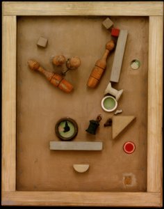 Merzbild 46 A. El cuadro del cono de Kurt Schwitters