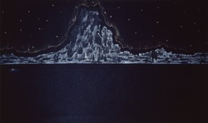 Erupción de medianoche, 2004 (acuarela sobre papel)