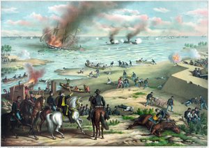Guerra Civil Americana (1861-1865): Batalla de Hampton Roads 8-9 de marzo de Kurz and Allison