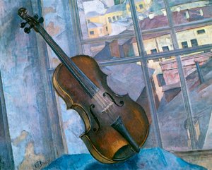 Naturaleza muerta con un violín, 1918