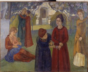El lenguaje de las flores. Pintura de Kuzma Sergeevich Petrov Vodkin (Petrov-Vodkin) (Kouzma Petrov Vodkin) (Petrov-Vodkin) (1878-1939), óleo sobre lienzo de Kuzma Sergeevich Petrov Vodkin