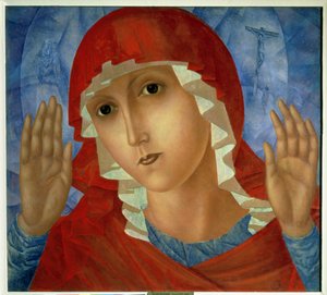 La Madre de Dios: La ternura de los corazones crueles, 1914-15 de Kuzma Sergeevich Petrov Vodkin