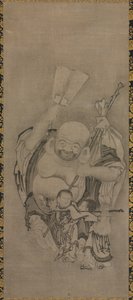 Hotei with Daoist Immortals: Hotei de Kyūseki Tomonobu
