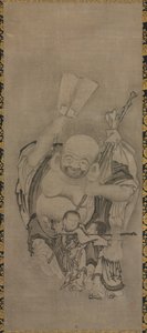 Hotei con Inmortales Taoístas: Hotei, c. 1575-1600 de Kyūseki Tomonobu