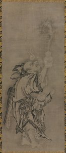 Hotei con inmortales taoístas: Inmortal con calabaza y dragón, c. 1575-1600 de Kyūseki Tomonobu