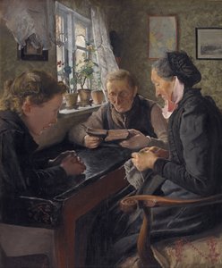 Un niño visitando a sus abuelos un domingo de Laurits Andersen Ring