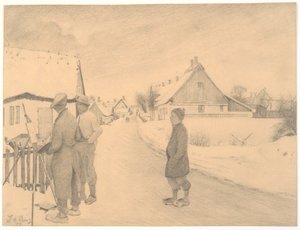 El pintor en el pueblo de Laurits Andersen Ring