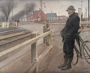Esperando el tren. Paso a nivel por la carretera de Roskilde de Laurits Andersen Ring