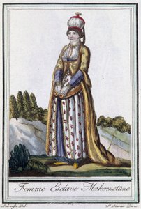 Mujer esclava mahometana - en “Encyclopédie des voyages” de J. Grasset St Sauveur, ed. Deroy, París de L.F. Labrousse