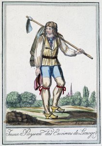 Joven campesino de los alrededores de Limoges - en "Enciclopedia de Viajes" por J. Grasset St Sauveur, Deron, París de L.F. Labrousse
