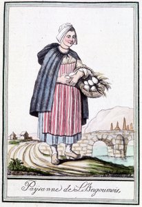 Campesina de Angoumois - en “Encyclopedia of Travels” de J. Grasset St Sauveur, Deron, París de L.F. Labrousse
