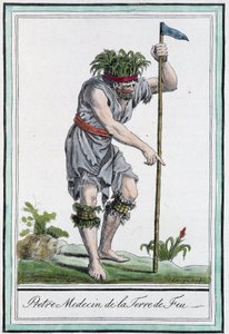Sacerdote médico de Tierra del Fuego (Chile) - en Encyclopedia of Voyages por J. Grasset St Sauveur