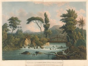 El río Cabaritta, de Six Views in the Island of Jamaica, litografía de I. Merigot de L. (after) Belanger