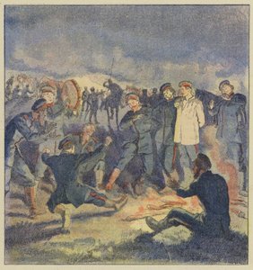 Caballería rusa en bivouac de L. Malespine