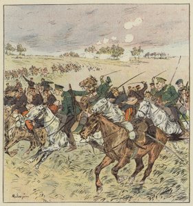 Combate de caballería en Oua-Fan-Gou de L. Malespine