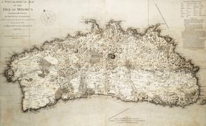 Mapa de Menorca de L. S. de la Rochette