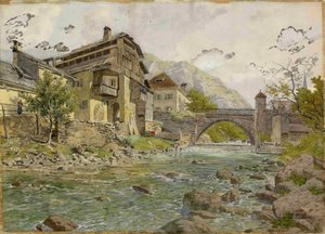 Vista de Tržič y Tržiška Bistrica de Ladislav Benesch