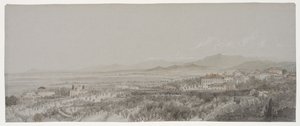 Vista de la Villa Pescatore desde Villa Muti, Piombino de Lady Elizabeth Susan Percy