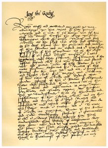 Carta de Lady Jane Grey a William Parr, 10 de julio de 1553 de Lady Jane Grey