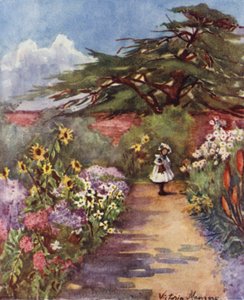 Old English Garden, Brockwell Park (litografía en color) de Lady Victoria Marjorie Harriet Manners