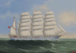 El "Achnashie" a toda vela / The four-masted barque 