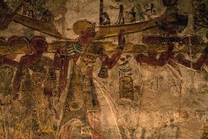 Bajorrelieve del templo de Derr, Baja Nubia, Egipto, civilización egipcia, Nuevo Reino, Dinastía XIX