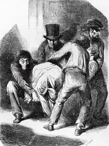 Ilustración para La Duquesa de Langeais, novela de Honoré de Balzac de la colección La Comedia Humana, grabado por Laisne