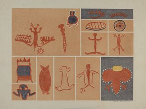 Petroglifo - Figuras humanas de Lala Eve Rivol