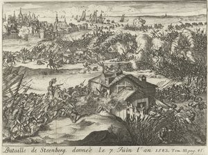 Batalla de Steenberg, dada el 7 de junio de 1583 (título sobre el objeto) de Lamberecht Causé