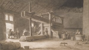 Prensa de vino de Monsieur Dittyl, fuera de Nantes, c.1670