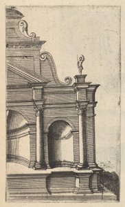 Vista parcial de un monumento [Mercurii Templum] de la serie 
