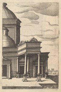 Vista parcial de un edificio [Templum Veneris] de la serie 