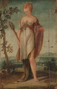 Mujer con espejo de Lambert Sustris (circle of)