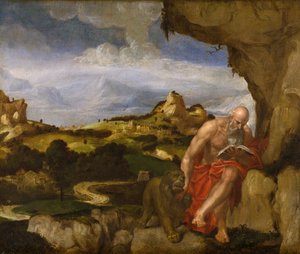 San Jerónimo en el desierto, mediados del siglo XVI de Lambert Sustris