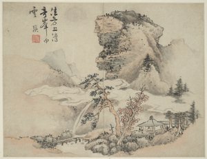 Paisaje en el Estilo de los Maestros Antiguos: después de Fang Congyi (activo c. 1340-80) de Lan Ying
