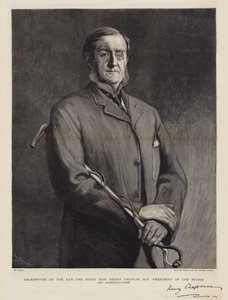 Celebridades del Día, el Muy Honorable Henry Chaplin, MP, Presidente de la Junta de Agricultura de Lance Calkin