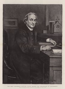 El Reverendísimo Edward White Benson, DD, Arzobispo de Canterbury (grabado) de Lance Calkin