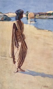 Pueblo de Egipto: Árabe Bisharien (litografía en color) de Lance Thackeray