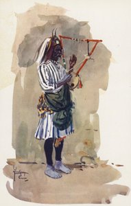 Gente de Egipto: Dancing Negro, Abde Rakes (litografía en color) de Lance Thackeray