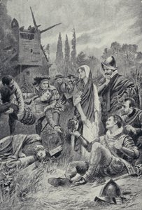 Sir Philip Sidney en la batalla de Zutphen de Lancelot Speed