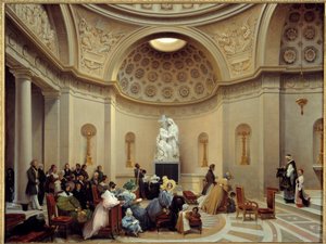 Ceremonia en la capilla de expiación en 1835 (capilla parisina ubicada en el 29, rue Pasquier en el 8º distrito) de Lancelot Théodore Turpin de Crissé de Crissé