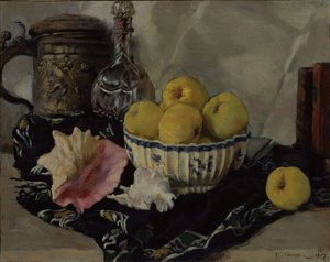 Naturaleza muerta. Concha y manzanas, 1917