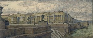 La Plaza del Senado en San Petersburgo, 1904 de Lanceray