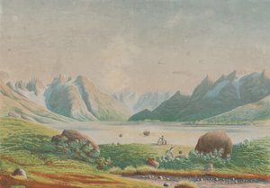 El lago de Kuggsuak en Tasermiut, Groenlandia, 1863