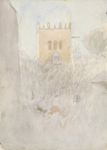 Campanario en Strážky II., 1890-1910 de Laszlo Mednyanszky
