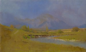 Paisaje de Podtatranská después de la lluvia de primavera, 1878-79 de Laszlo Mednyanszky