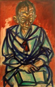 Sin título (Seemann Miklós, leyendo un libro) de Laszlo Moholy Nagy